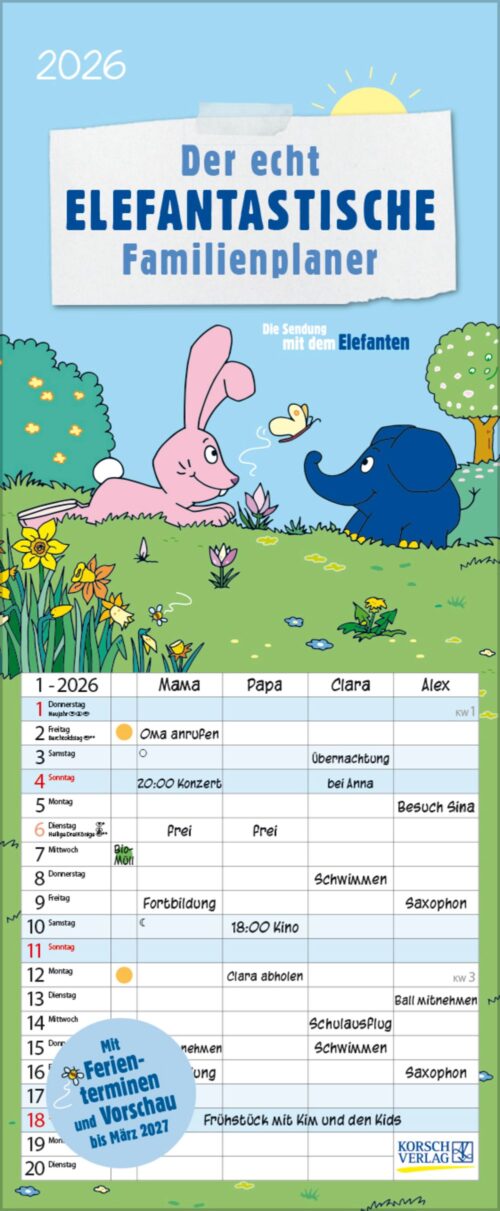 Der echt elefantastische Familienplaner