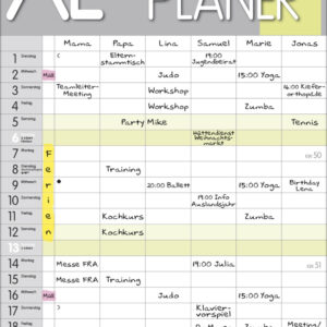 XL Familienplaner Pastell
