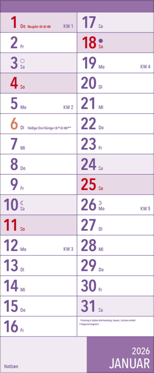 XL Planer Großdruck – Bild 2