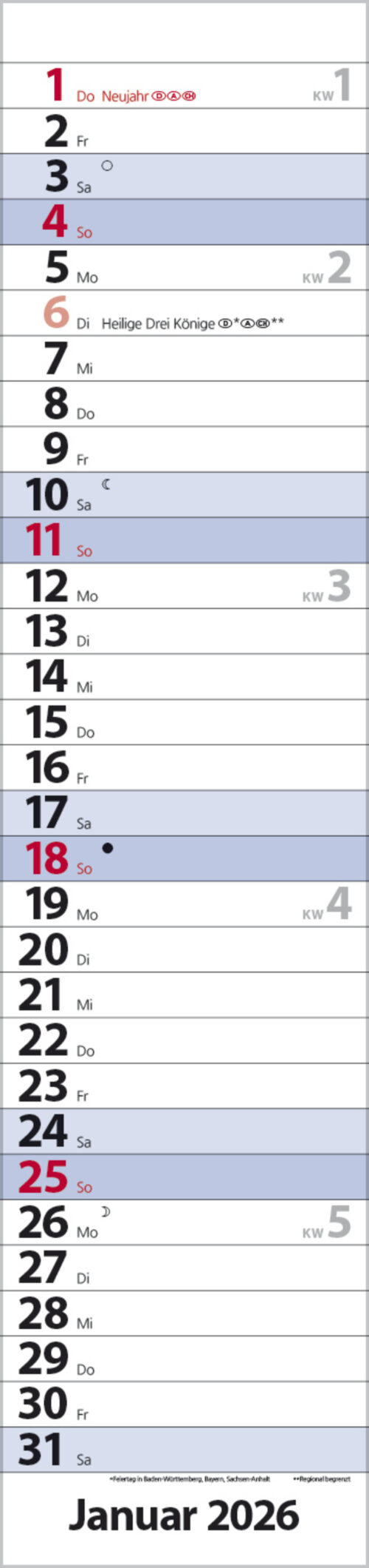 Streifenplaner Compact Blau – Bild 2