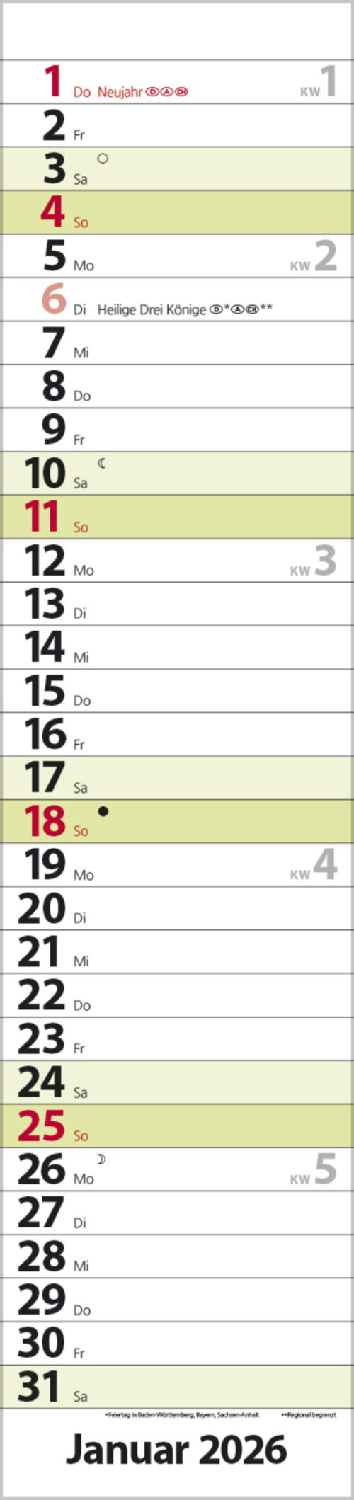 Streifenplaner Compact Grün – Bild 2
