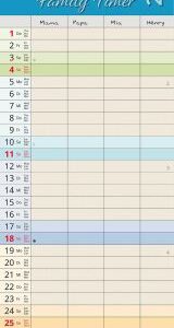 Family Timer Rainbow  (4 Spalten)