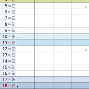 Family Timer Rainbow  (4 Spalten)