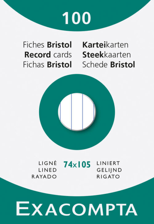 Karteikarten A7 lin.weiss100St