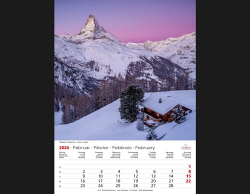 Kalender Swiss Souvenier 2026 – Bild 2