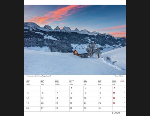 Kalender Swiss 2026 – Bild 2