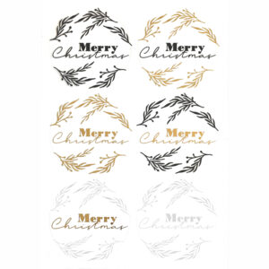 Sticker merry christmas rund