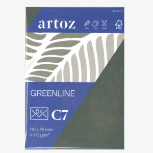 Green Line Pkg 5 Kuverts <C7 Moos Grün