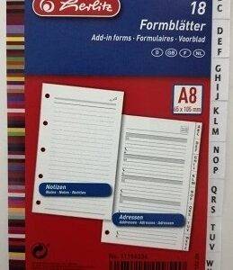 Herlitz Mini Fromblätter A-Z A8