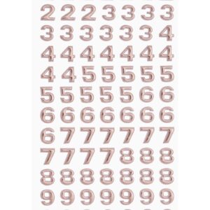 Sticker Zahlen rose-gold