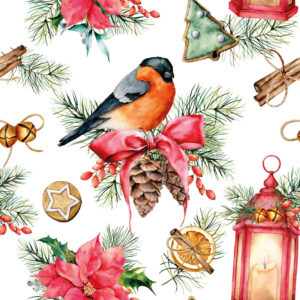 WH-Servietten robin 33x33cm
