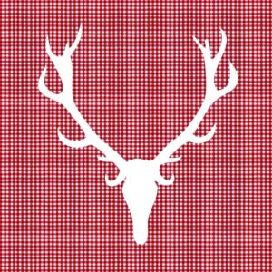 WH-Servietten dear head red 33x33cm