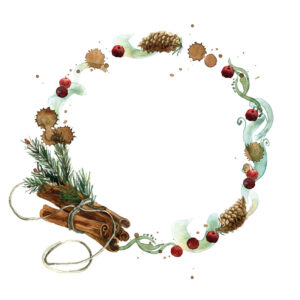 WH-Servietten winter wreath 33x33cm