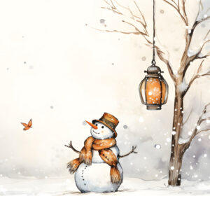 WH-Servietten cheerful snowman 33x33cm