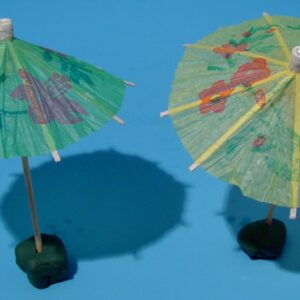 Papierschirmchen 9.5cm sort.
