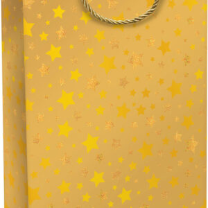 W'Tragetasche Shimmer Stars gold