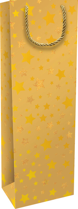 W'Flaschentasche Shimmer Stars gold