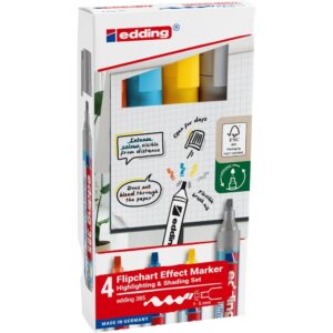 edding 385 Flipchart Effektmarker 4er-Set