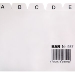 Leitkarten A7 A-Z 25tlg grau