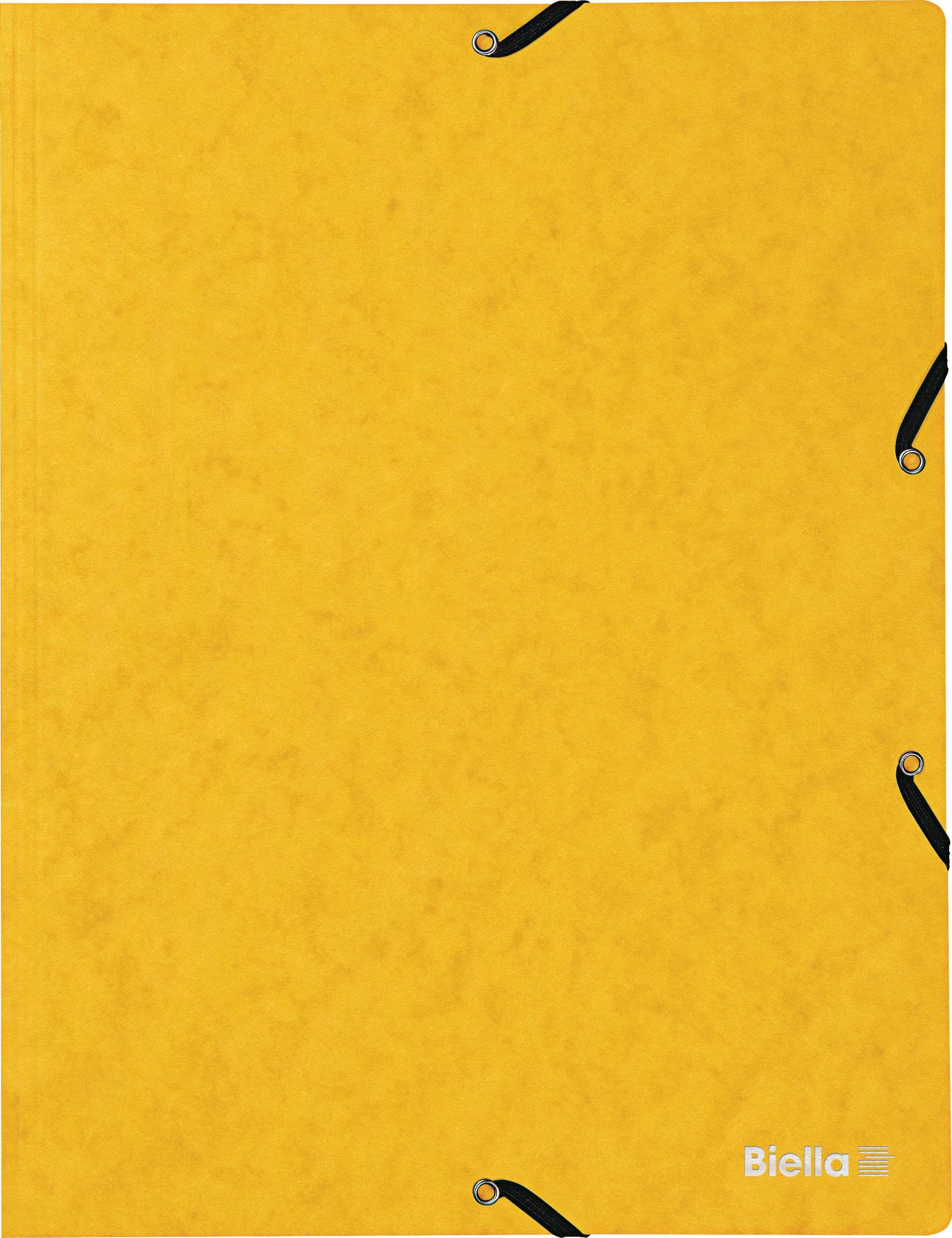 Gummibandmappe Presspan A4 gelb