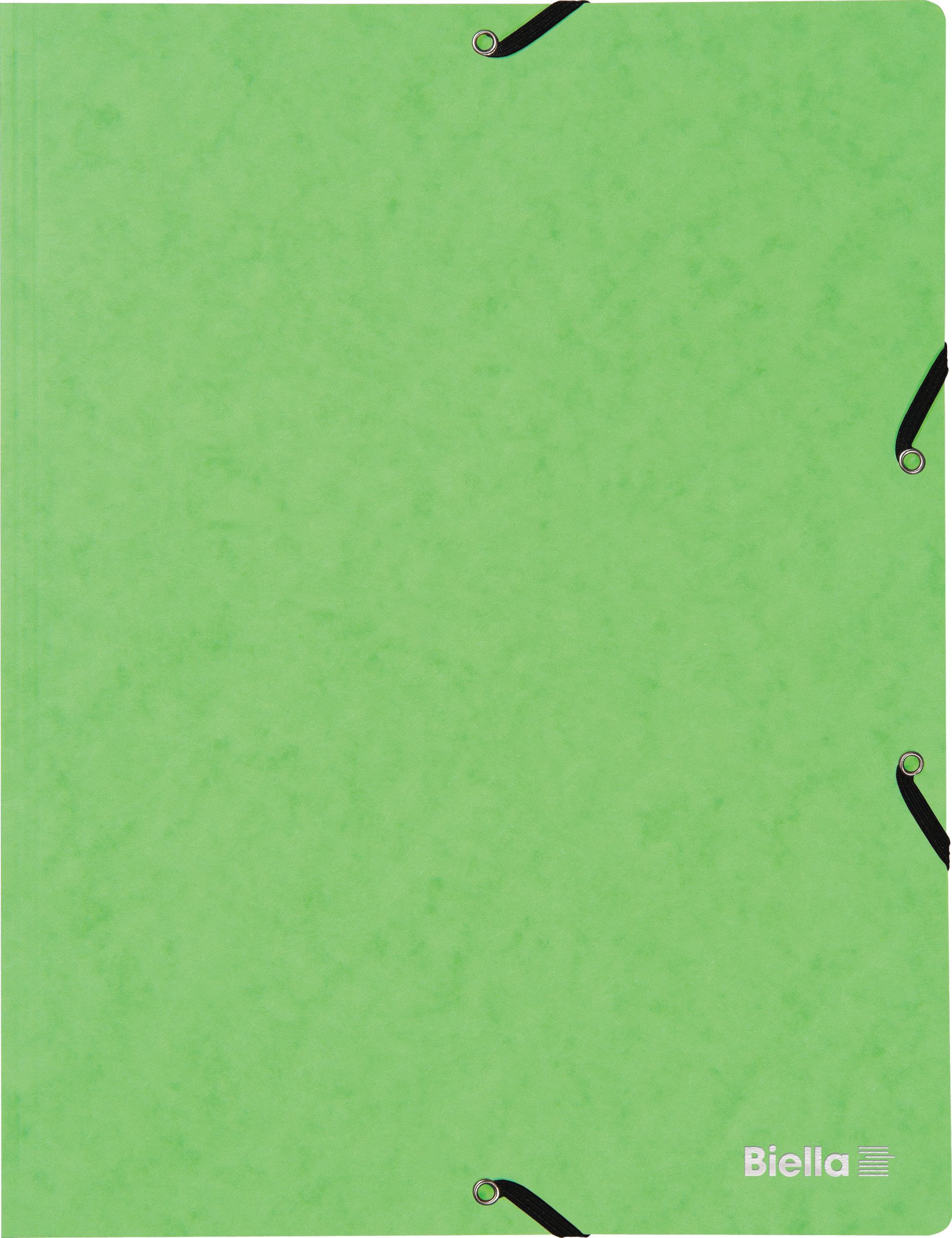 Gummibandmappe Pressspan A4 hellgrün