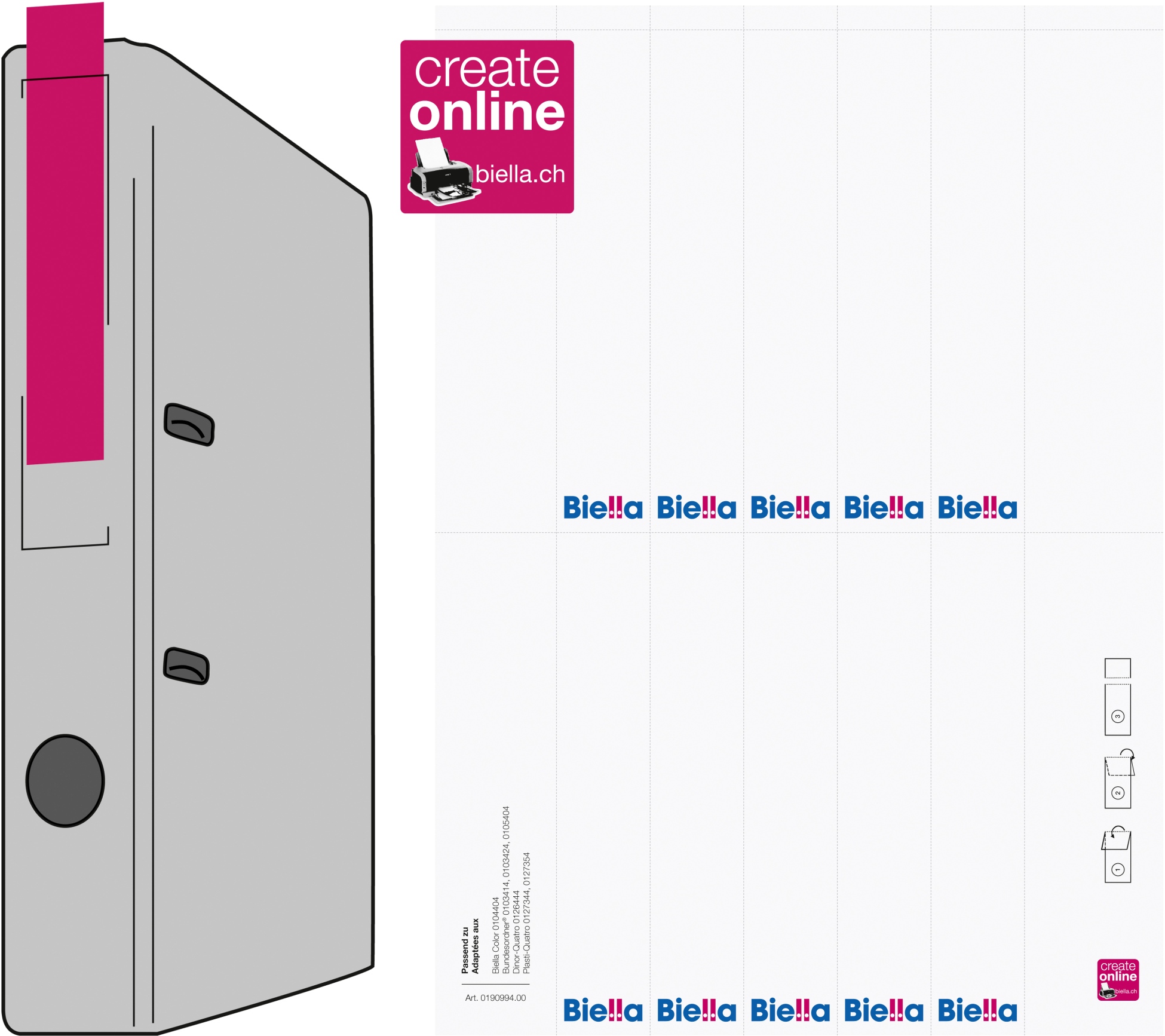 Ordner Etikette für PC Drucker