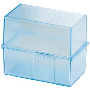 Karteibox A8 trans/blau