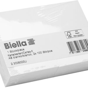 Karteikarten A8 weiss blanco