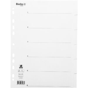 Register 6tlg weiss blanco