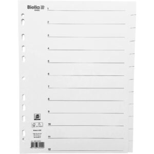 Register 12tlg weiss blanco