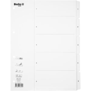 Register A4 1-5 Karton weiss