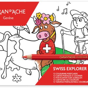 CARAN D'ACHE Postkarten zum Ausmalen Schweiz