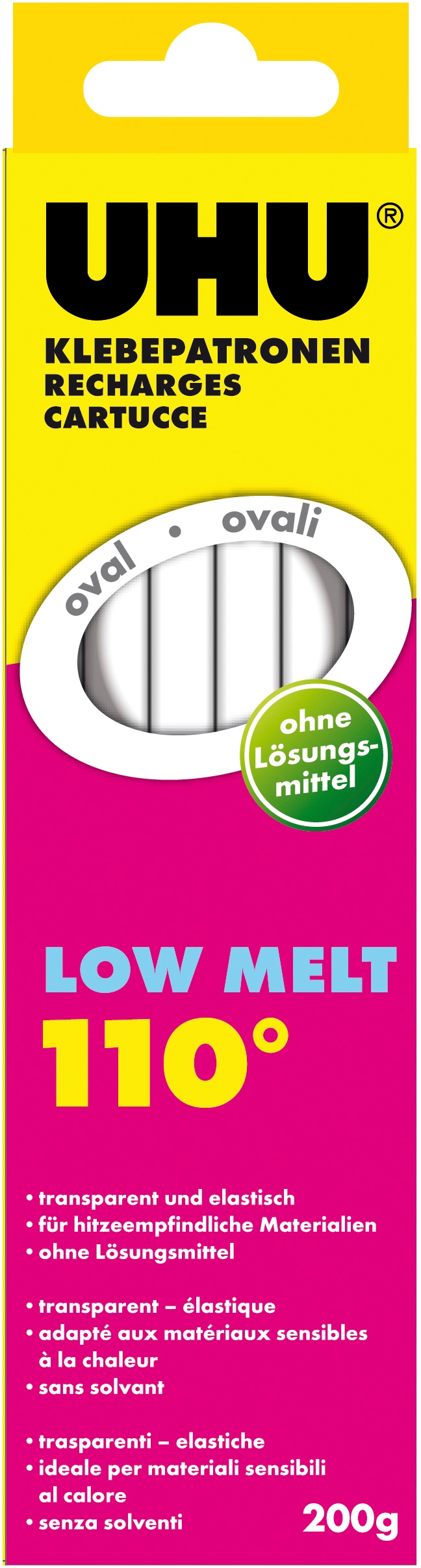 Klebepatronen LT110 transp.