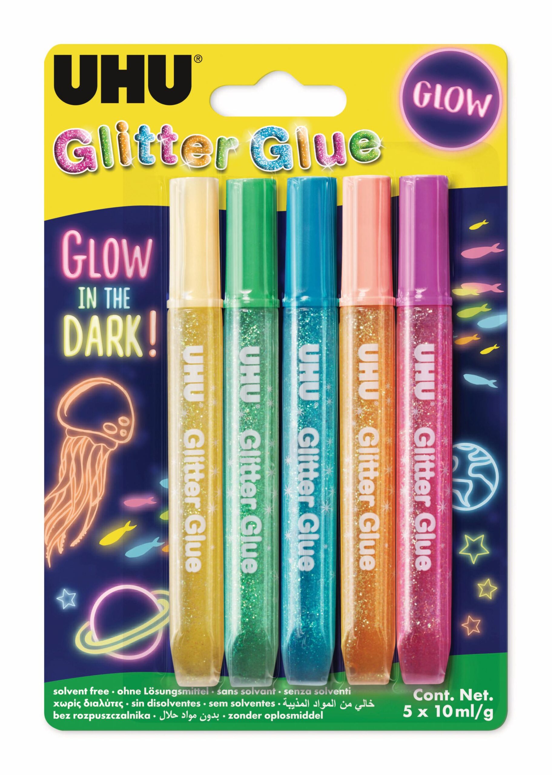 UHU Glitter Glue Glow in the Dark