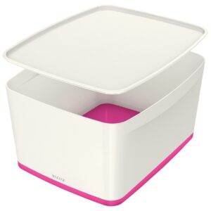 MyBox m.Deckel 18l, weiss/pink