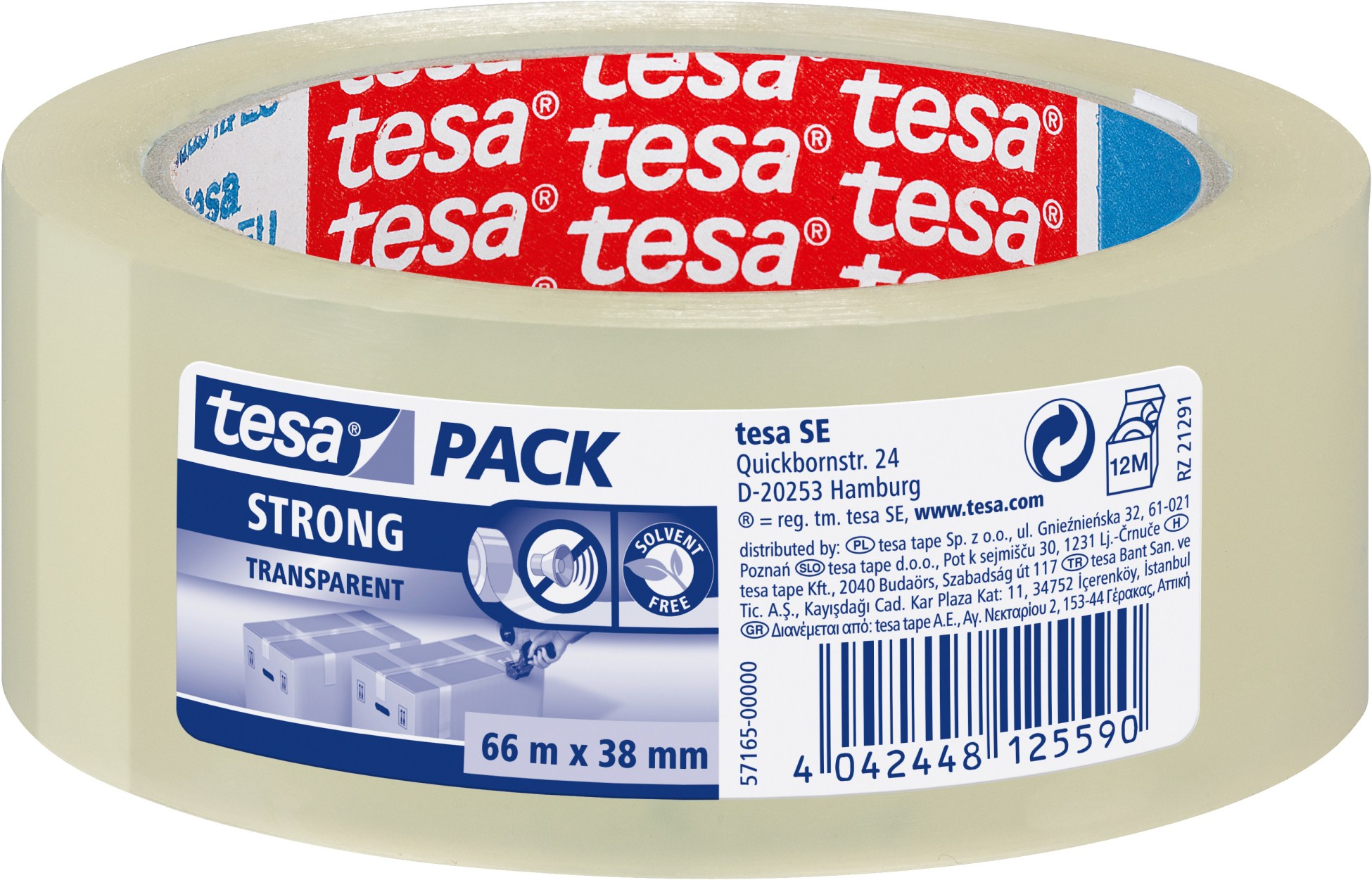 tesapack PP 38mm strong transparent
