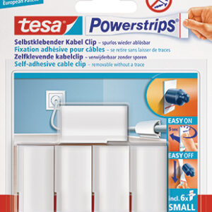 Powerstrips Kabel-Clip weiss