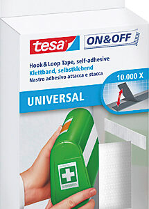 Klettband on&off 1mx20mm weiss