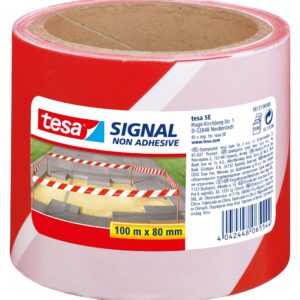 Absperrband Signal 80mm ro/wei