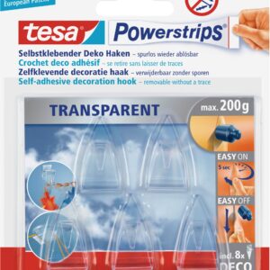 Powerstrips Deco-Haken transp