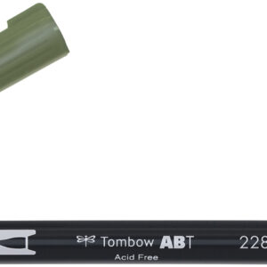 Tombow brush pen gray green