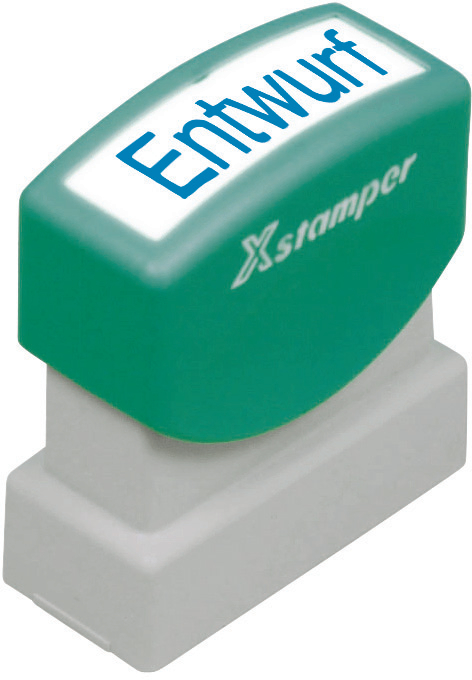 X-Stamper Entwurf blau