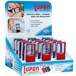 WEDO      Rechtecklupe mit LED-Licht