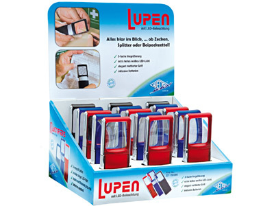 WEDO Rechtecklupe mit LED-Licht