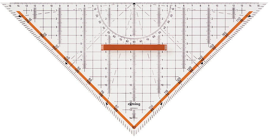 Rotring Geodreieck 32cm Centro mit Griff