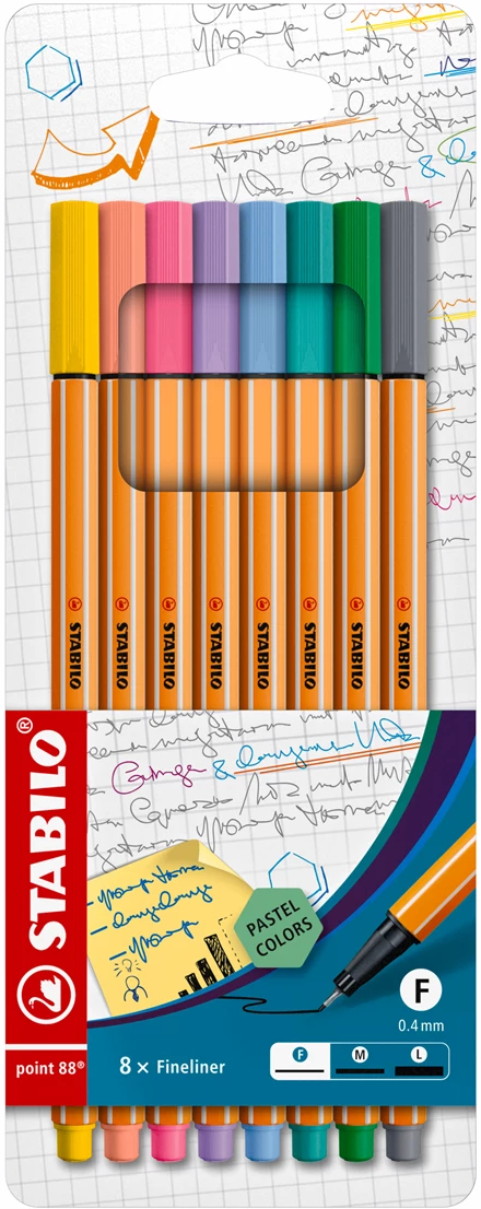 STABILO point 88, Pastell 8er Etui