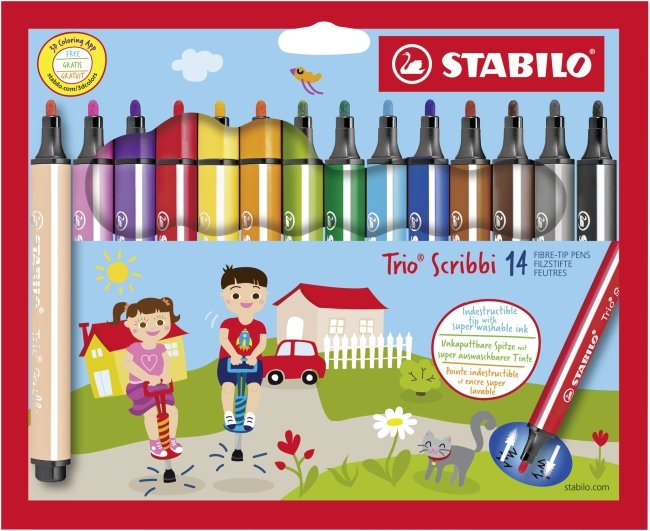 STABILO Trio Scribby Etui 14er