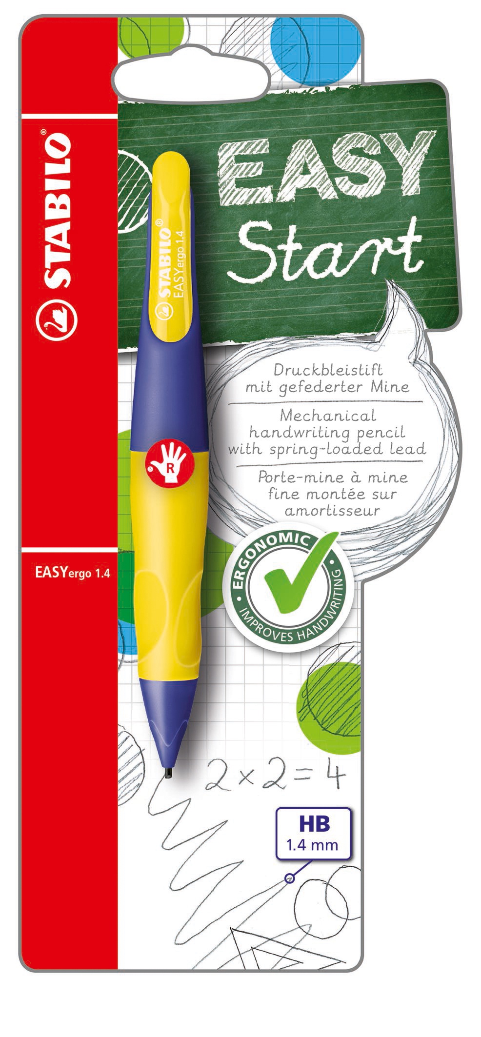 STABILO EASYergo Druckbleistift R 1.4mm vio/gelb
