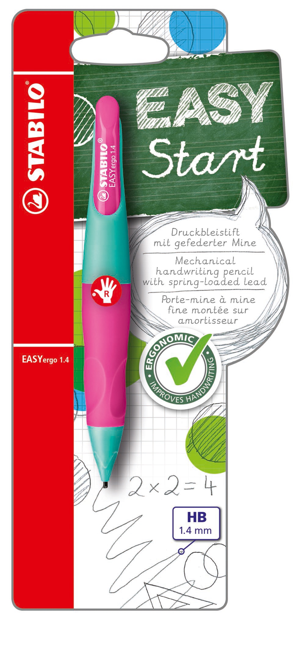 STABILO EASYergo Druckbleistift R 1.4mm türkis/nr