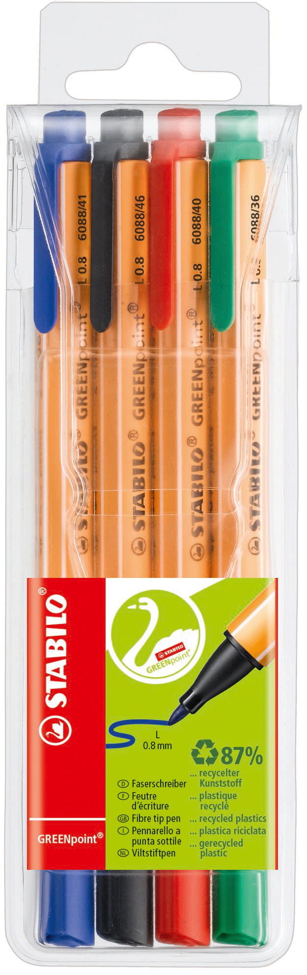 STABILO GREENpoint 0.8mm Etui